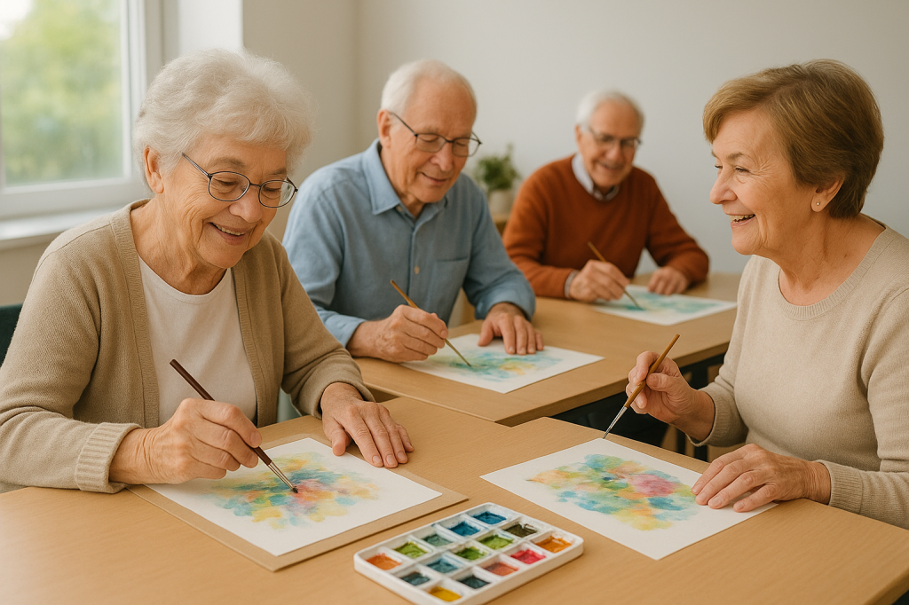 Klub třetího věku - Vánoční keramický svícen