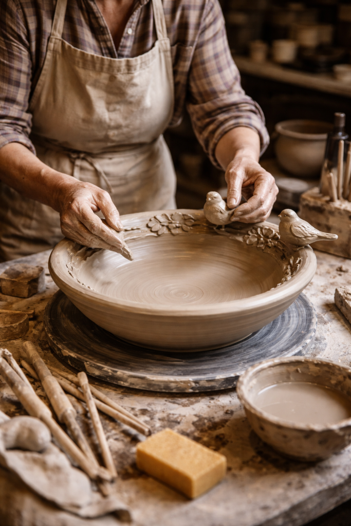 Keramické pítko pro ptáky s Álou