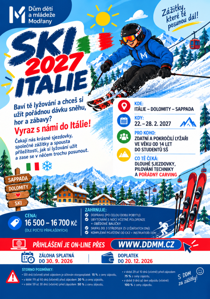 Lyžařský tábor Itálie 2027