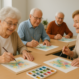 Klub třetího věku - Vánoční keramický svícen